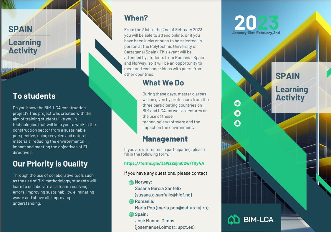 Imagen Jornadas Europeas sobre BIM y Análisis de Ciclo de la Vida (LCA) de Construcciones